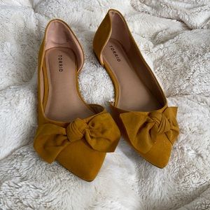 Torrid - Mustard Micro Suede-y D'orsay Flats